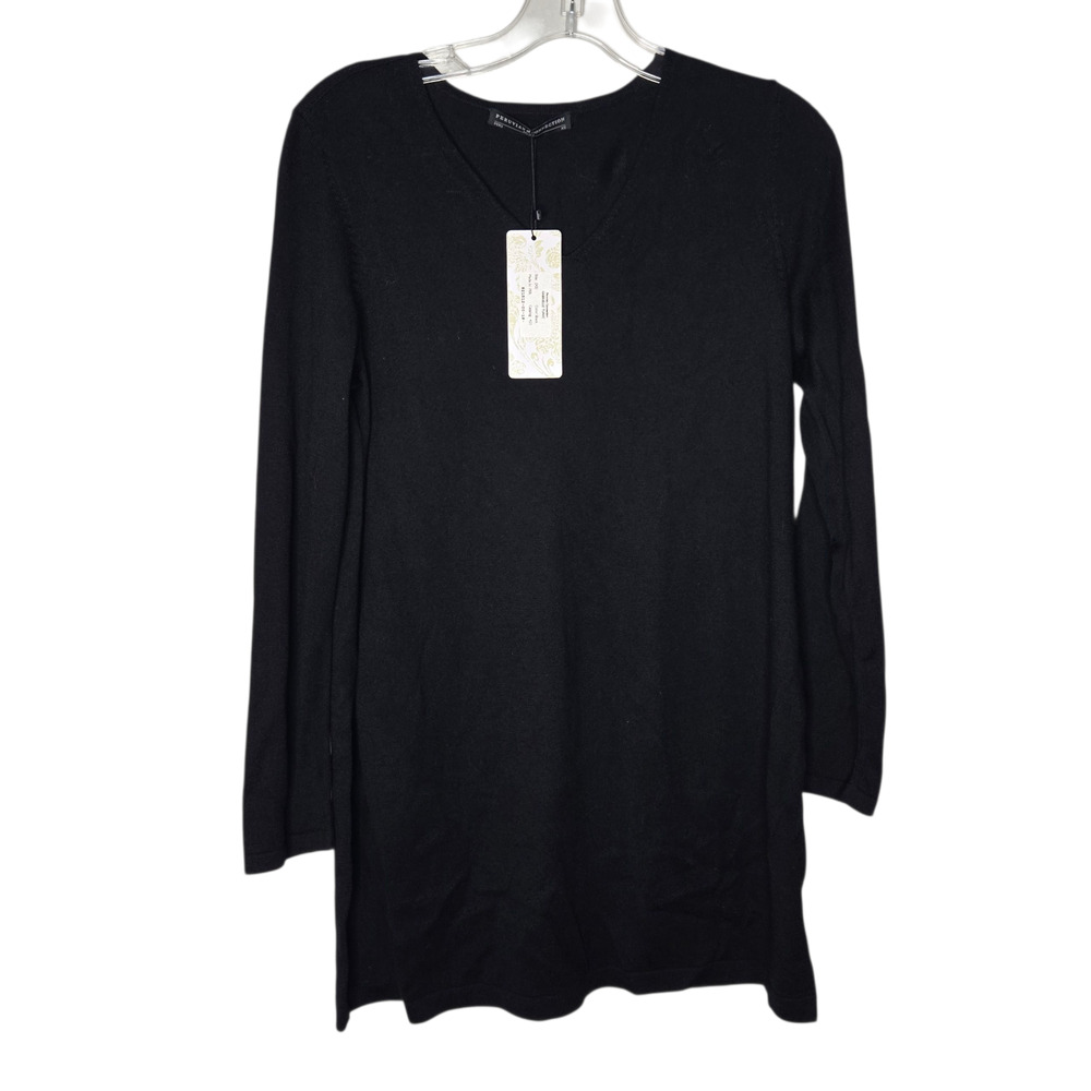 NWT Peruvian Connection Gabrielle Womens Size XS Tunic lightweight sweater Black